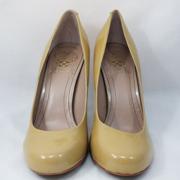 Vince Camuto Women's Beige Patent Leather Pumps - Picture 1 of 9
